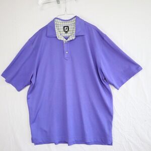 FootJoy Polo Shirt Mens XL Performance Golf Stretch Flex Purple Short Sleeve